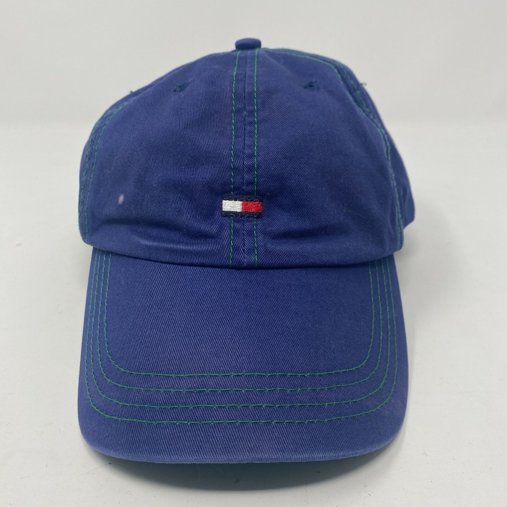 Vintage Tommy Hilfiger Essential Dad Hat‎ Cap Blue Adjustable Strapback